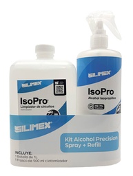 Kit de limpieza Silimex alcohol isopropílico 1 L y 500 ml