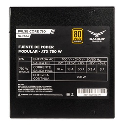 Fuente de poder Naceb Pulse Bronze NA-2604 750 W 80 Plus