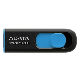 Memoria USB ADATA UV128 512GB USB 3.2 Gen1 negro y azul