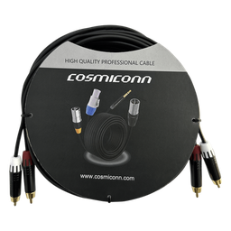 Cable 2 RCA Cosmiconn CRC03-2RM-2RM-5-001 negro 5 m