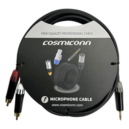 Cable audio 3.5 mm a 2 RCA Cosmiconn CMC220AS-TP-2RM-3 3 m