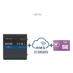 Kit router Teltonika RUT200+1YRMS+1GBYOBI 4G LTE Cat 4