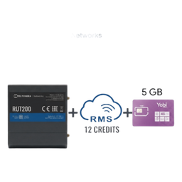Kit router celular Teltonika RUT200 RMS 1 año y SIM 5 GB