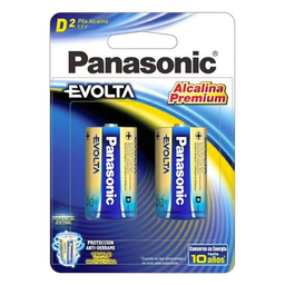 Pila alcalina tipo D Panasonic LR20EGL/2B 1.5 V 2 piezas