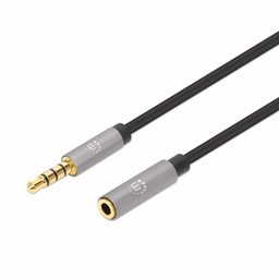 Cable extensión audio 3.5 mm Manhattan 356022 M-H 1 m