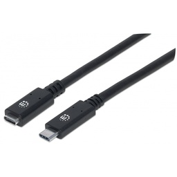 Cable extensión USB-C Manhattan 355230 0.5 m 10 Gbps 100 W