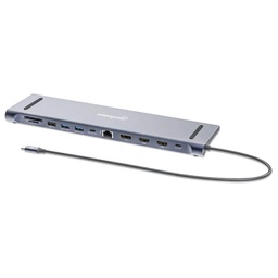 Docking station USB-C Manhattan 190305 12 en 1 triple 4K