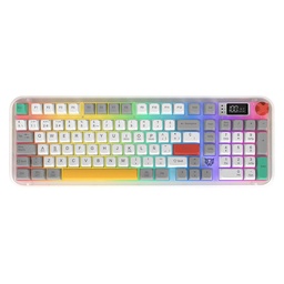 Teclado gamer Balam Rush Warstrike Frost KG500FI 96% blanco