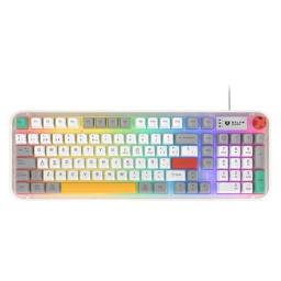 Teclado gamer Balam Rush KG500F 98 teclas RGB blanco