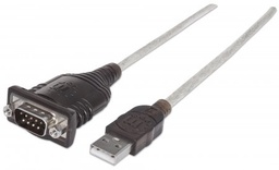 Convertidor USB a serial Manhattan 151856 DB9 45 cm