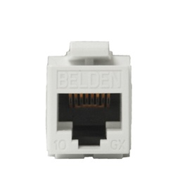 Jack RJ45 Belden AX102282 Cat6A 10GX KeyConnect blanco