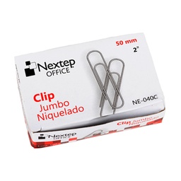 Clips jumbo niquelados Nextep NE-040C 50 mm 100 piezas