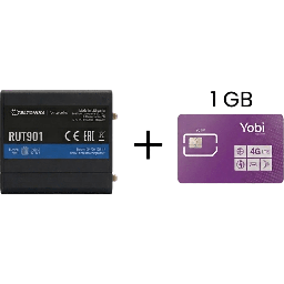 Kit router celular Teltonika RUT901 y SIM de 1 GB al mes