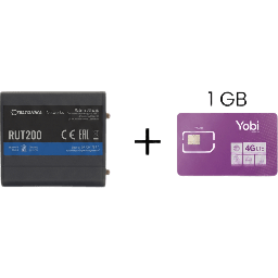 Kit router celular Teltonika RUT200 y SIM de 1 GB al mes