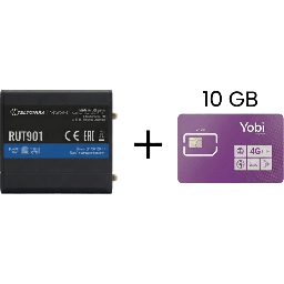 Kit router celular Teltonika RUT901 con SIM Yobi 10 GB/mes