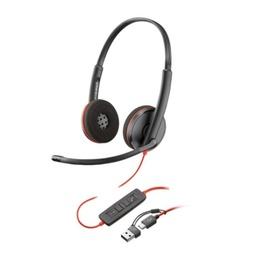 Diadema Poly Blackwire 3220 8X228A6 binaural USB-C/USB-A