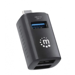 Hub USB-C Manhattan 180993 3 puertos USB-A 3.0/2.0 mini