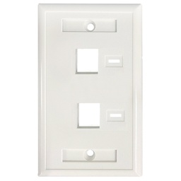 Faceplate Intellinet 772396 2 salidas keystone blanco