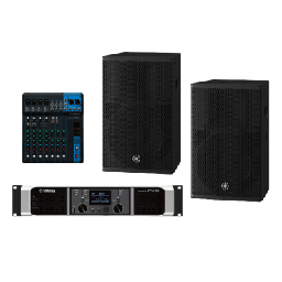 Kit PA Yamaha CHR12KIT/PA 2 bocinas amplificador mezcladora