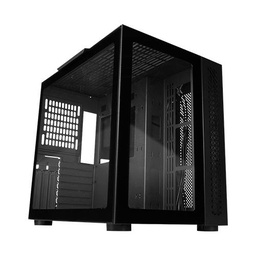 Gabinete gamer Game Factor CSG700-BK ATX doble cristal negro