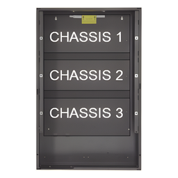 Caja trasera de gabinete Notifier EQBB-C4 3 niveles negra