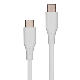 Cable USB-C a USB-C Vorago CAB-CC01W 1 m blanco