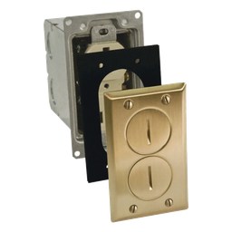 Caja de piso Hubbell HUB-RF6500-BR 15A 125V latón