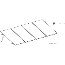 Kit de montaje solar BASEL KITBASEL1X6 losa plana 6 módulos