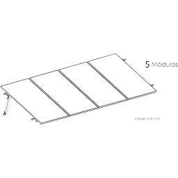 Kit de montaje solar BASEL KITBASEL1X5 losa plana 5 módulos