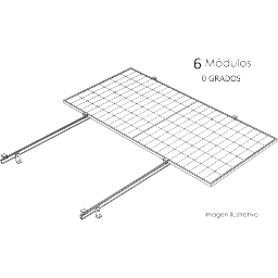 Kit de montaje solar BASEL KITBASEL1X6A0 techo plano 15°