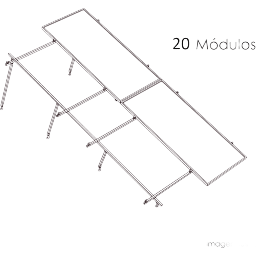 Estructura solar BASEL KITBASEL2X10 losa plana 20 módulos