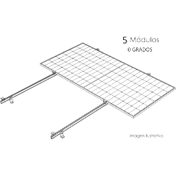 Kit de montaje solar BASEL KITBASEL1X5A0 techo plano 15°