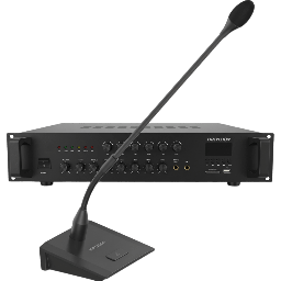 Kit de voceo Hikvision DS-QAEKITMIC-240 amplificador 240 W y micrófono