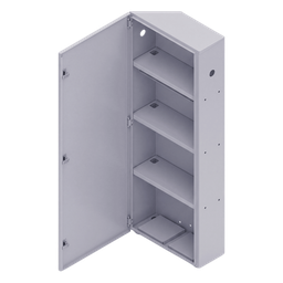 Gabinete para 4 baterías EPCOM GBP04 lámina galvanizada