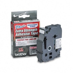 Cinta etiqueta Brother TZES941 18mm plata negro