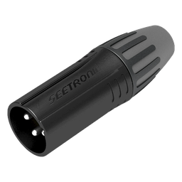 Conector XLR macho Seetronic SCMM3-B 3 polos negro