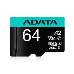 microSD ADATA Premier AUSDX64GUI3V30SA2-RA1 64GB U3 V30