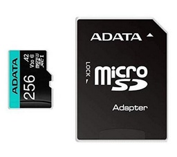 Memoria microSDXC ADATA AUSDX256GUI3V30SA2-RA1 256 GB V30