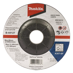 Disco de corte para metal Makita B-44127 4-1/2"