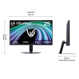 Monitor gamer LG UltraGear 25G523B-B 25" FHD 200 Hz IPS