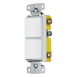 Apagador doble Hubbell HUB-RCD-101W 15A 120-277V blanco