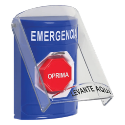 Botón emergencia STI SS2422EM-ES policarbonato azul