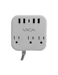 Supresor de picos VICA SUP USB 7P 3 tomas 4 USB-A 1 USB-C