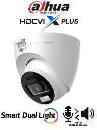 Cámara domo HDCVI Dahua HAC-HDW1200TRQN-IL-T 2MP audio