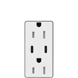 Tomacorriente Lutron CAR15CCTRWH 120V 15A blanco
