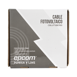 Cable fotovoltaico EPCOM CBLUT12B/100 12AWG 2000V 100m