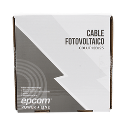 Cable fotovoltaico EPCOM CBLUT12B/25 12AWG 2000V 25m