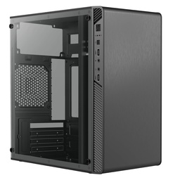 Gabinete gamer Acteck GI215W micro torre negro fuente 500W