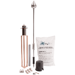 Kit pararrayos Total Ground KIT-MASTER-PE06-INOX cebado 6 µs