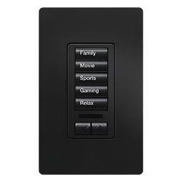 Teclado Lutron RRDW5BRLMN SeeTouch 5 botones negro
